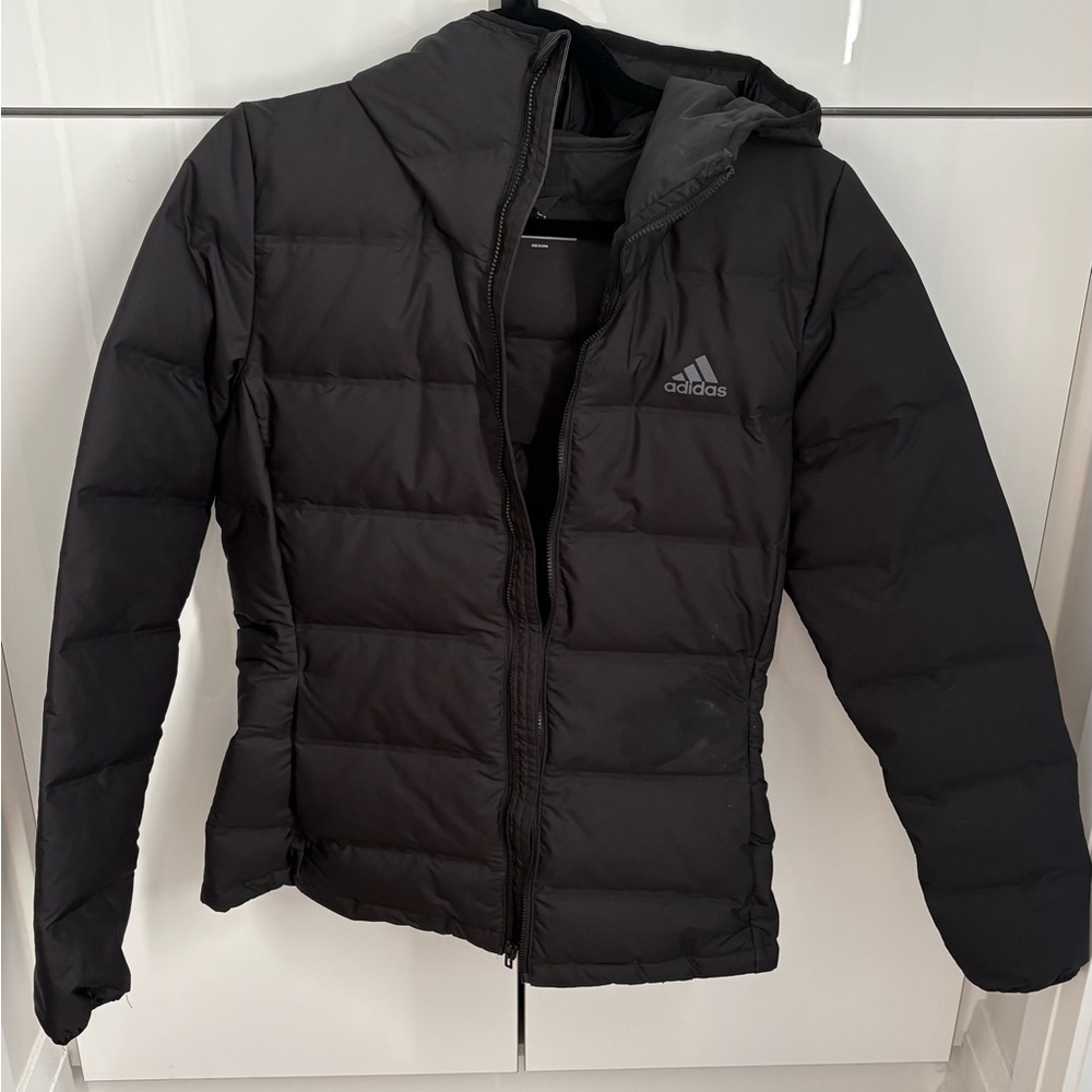 Adidas Quilted Down Puffer Black Jacket